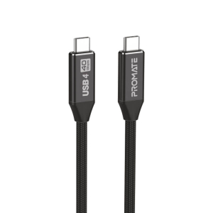 بروميت PrimeLinkC40-2M كابل USB-C 4، توصيل الطاقة بقوة 240واط، كابل بطول 2 متر، معدل نقل بيانات 40 جيجابت في الثانية، يدعم إخراج فيديو بدقة 8K شاشة UHD، متوافق مع Thunderbolt 4 - أسود