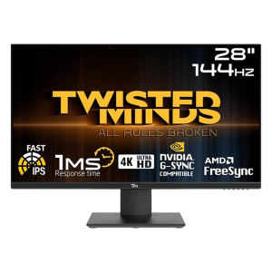 شاشة العاب تويستد مايندس TM28EUI مقاس 28 بوصة 4k يو اتش دي 3840x2160، اتش دي ار 400، تقنية العرض IPS، معدل التحديث 144