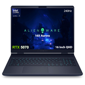 لاب توب ديل العاب ايلين وير 16X أورورا المعالج انتل كور ألترا 9-275HX، الرامات 32 جيجابايت، التخزين 2 تيرا بايت SSD، كرت الشاشة انفيديا جيفورس 8 جيجيا RTX 5070، الشاشة 16 بوصه