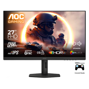 شاشة ألعاب 27G4HX AOC مقاس 27 بوصة فل اتش دي 1920X1080، اتش دي ار 10، تقنية العرض IPS سريع، معدل التحديث 200، هيرتز سرعة الاستجابة 0.3