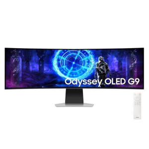 شاشة الألعاب سامسونج اوديسي OLED جي 9 منحنية ذكية 49 بوصه 5k Dual QHD، معدل التحديث 240 هيرتز، سرعة الاستجابة 0.03 ملي ثانية، تقنية المزامنة فري سينك